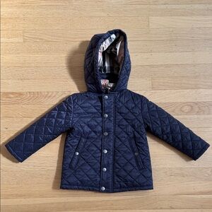 Burberry Navy Quilted Kids Jacket - 2 Y